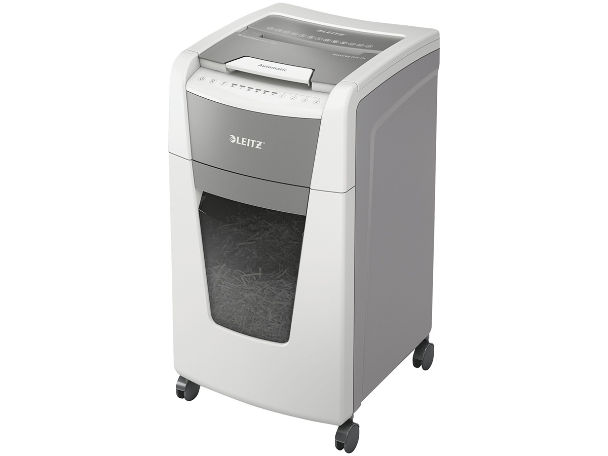 Leitz IQ AutoFeed Office 300 P4 - destructeur de documents coupe croisée - 300 feuilles - Corbeille 60 litres