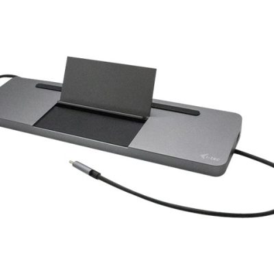 i-Tec USB-C Metal Ergonomic 4K - Station d'accueil - USB-C / Thunderbolt 3 - VGA, HDMI, DP - GigE