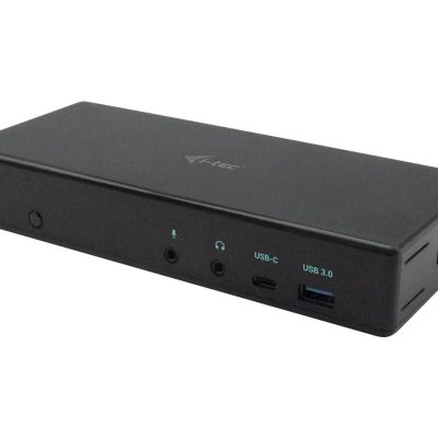 i-Tec USB-C Quattro - Station d'accueil - USB-C / Thunderbolt 3 - 2 x HDMI, 2 x DP - GigE - avec chargeur universel i-Tec 112 W