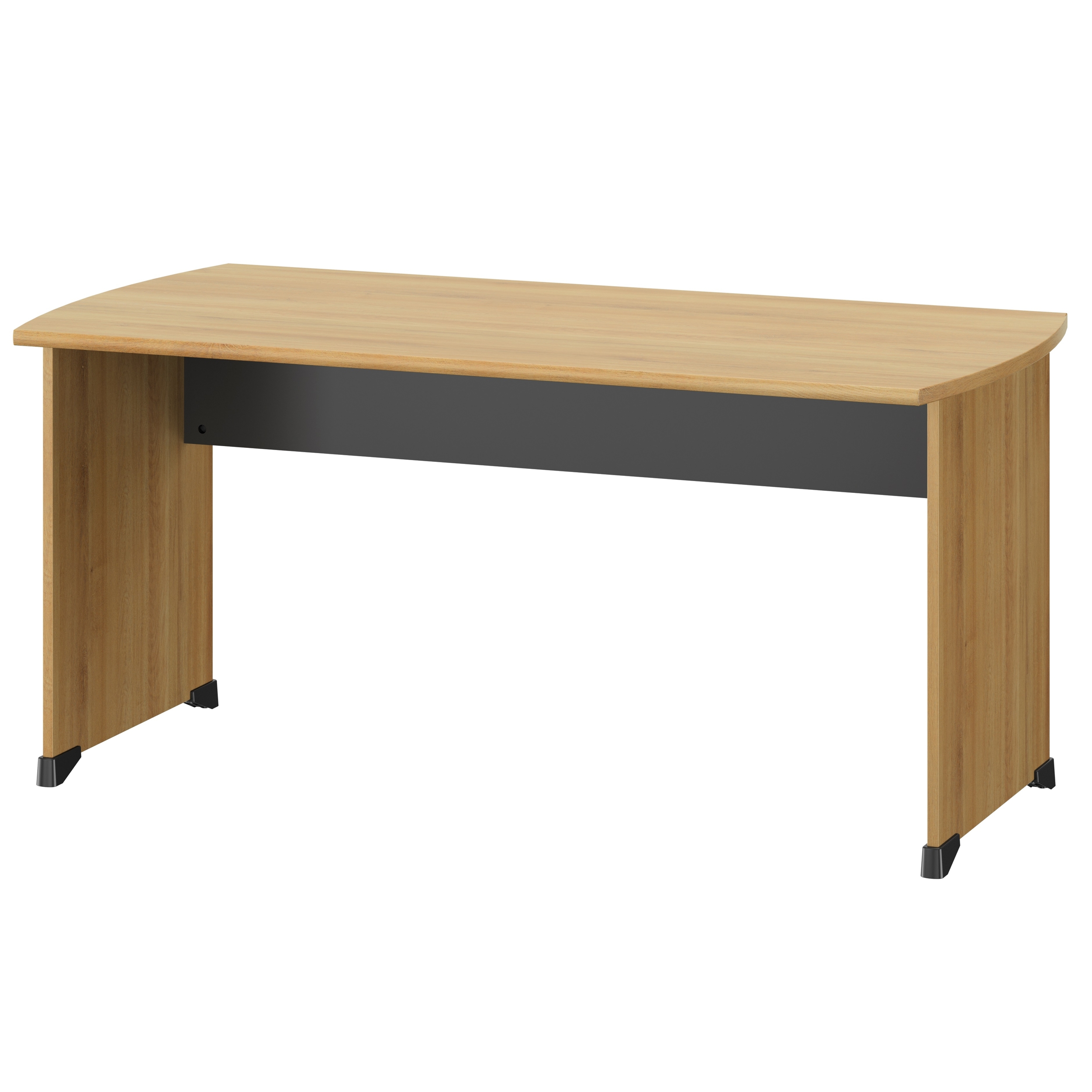 Bureau JAZZ+ - 80 cm - Pieds panneaux - chêne du bocage