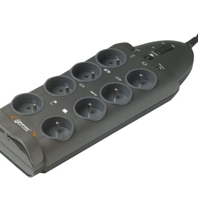 INFOSEC S8 - Multiprise parafoudre 8 prises - parasurtenseur 2500 W