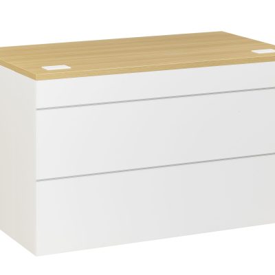 Plan d'accueil bas SUNDAY - L120 x H74 x P72 - Chêne