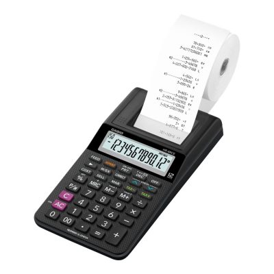 Casio HR-8RCE - Calculatrice imprimante - LCD - 12 chiffres - alimentation batterie - noir