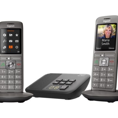 Gigaset CL660A Duo - téléphone sans fil - avec répondeur + combiné supplémentaire - anthracite