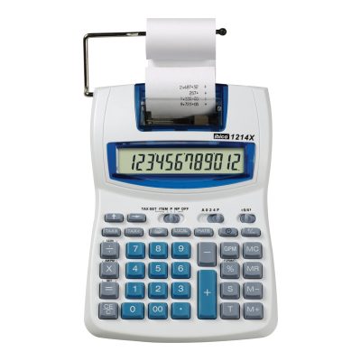 Rexel Ibico Semi-Pro 1214X - Calculatrice imprimante - LCS - 12 chiffres - alimentation batterie ou adaptateur (non fourni)
