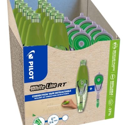 Pilot – Lot de 10 rubans correcteurs Whiteline RT + 10 recharges Greenpack