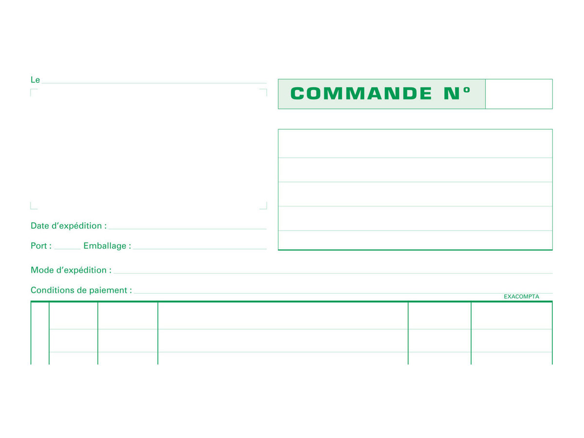 Exacompta - 5 Manifolds Carnets de commandes - 50 dupli - A4