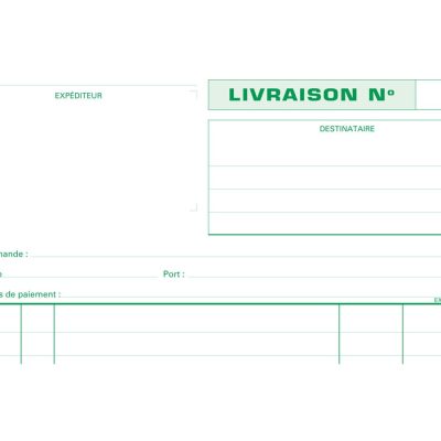Exacompta - 5 Manifolds Carnets de livraisons - 50 dupli - A4