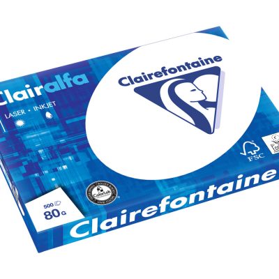 Clairefontaine CLAIRALFA - Papier blanc - A3 (297 x 420 mm) - 80 g/m² - 2500 feuilles (carton de 5 ramettes)