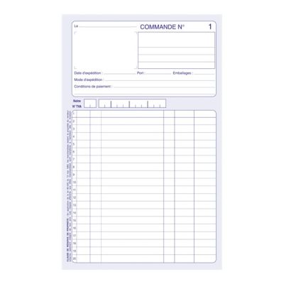 ELVE - 10 Manifolds Carnets de commandes - 50 dupli - 21 x 14 cm